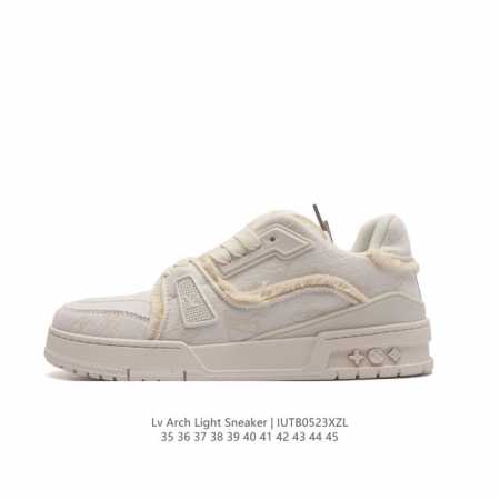 路易威登 Louis Vuitton Lv路易威登板鞋 时尚运动鞋 潮厚底增高鞋 。舒适防滑底和百搭性霸屏整个时尚娱乐圈，细节调整完美主义！鞋面采用柔软皮革鞋面 - 点击图像关闭