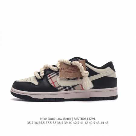 耐克 Nike Dunk Low Retro 运动鞋 Mlb联名款复古板鞋 解构绑带 双鞋带。作为 80 年代经典篮球鞋款，起初专为硬木球场打造，后来成为席卷街 - 点击图像关闭