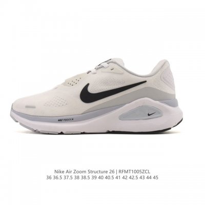 公司级 耐克 Nike Zoomstructure 26运动舒适减震防滑耐磨低帮碳板训练跑步鞋女款厚底增高老爹运动鞋，这款跑鞋专为热爱跑步、追求稳定与缓震效果的