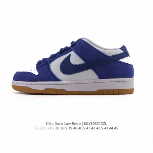 耐克 Nike Sb Dunk Low Pro 男女同款运动鞋复古板鞋。采用柔软皮革鞋面，经久耐穿，塑就如元年款 Dunk 般的复古质感。鞋头透气孔，搭配鞋口和