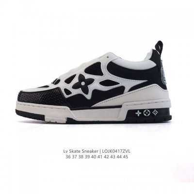 Lv Skate Sneaker 路易威登 2025年新款运动板鞋 蛇年限定 春夏秀场初次亮相，此次以粒面牛皮革焕新呈现。加垫鞋领和鞋舌援引滑板鞋设计，科技鞋带