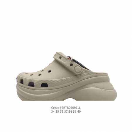 Crocs 沙滩洞洞鞋 女鞋 卡骆驰杨幂同款 厚底增高凸显大长腿沙滩鞋 选择尺码时 建议选大一码 脚感更舒适 这款没有鞋盒 类型：女鞋 尺码：34-40 编码： - 点击图像关闭