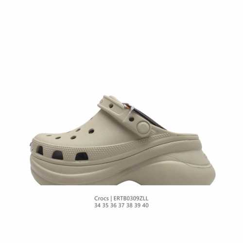 Crocs 沙滩洞洞鞋 女鞋 卡骆驰杨幂同款 厚底增高凸显大长腿沙滩鞋 选择尺码时 建议选大一码 脚感更舒适 这款没有鞋盒 类型：女鞋 尺码：34-40 编码：