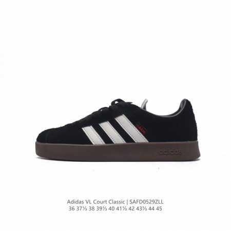 阿迪达斯 Adidas Vl Court Classic Shoes 运动休闲板鞋德训鞋 T头鞋 这款adidas经典运动鞋，以经典造型塑就百搭风格。灵感源自a - 点击图像关闭