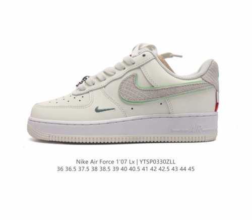 耐克 Nike Air Force 1 '07 Low 空军一号含气垫 低帮百搭厚底增高休闲运动板鞋 柔软 弹性十足的缓震性能和出色的中底设计 横跨复古与现代的