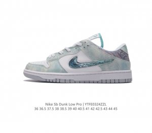 耐克 Nike Sb Dunk Low Pro 男 女滑板鞋 经典复古运动鞋 采用低帮设计 塑就经典 Dunk 风格 鞋垫后跟搭载 Zoom Air 气垫 加衬
