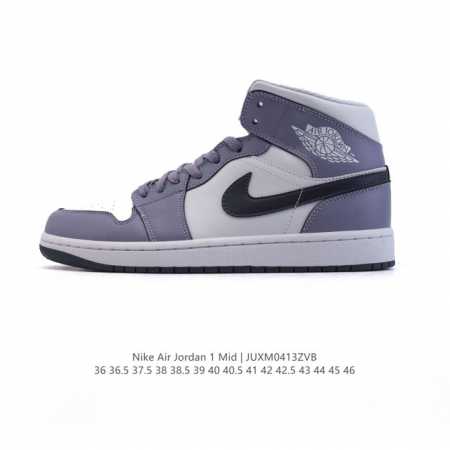 耐克 Nike Air Jordan 1 Mid 男女子篮球鞋时尚轻盈板鞋Aj1乔1运动鞋 乔丹一代 高帮复古休闲篮球鞋 。Air Jordan 1 Mid 搭 - 点击图像关闭