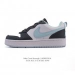 耐克 Nike 女子运动鞋 Court Borough Low 小空军低帮板鞋。1.其皮革材质的鞋面结合网眼鞋舌，在出众外观与质感的同时提供稳固支撑，并且提升透