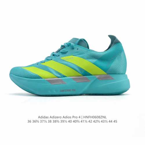 公司级 阿迪达斯 Adidas Adizero Adios Pro 4 舒适防滑耐磨 低帮 休闲跑步鞋 男女同款厚度增高老爹鞋 2025年，Adidas推出了A