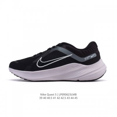 耐克Nike Air Quest 5 卡贾透质轻气休运闲 透气轻盈缓震跑步鞋，Nike Quest 5 男子透气轻盈缓震跑步鞋采用匠心设计，助你心愿成真。这款跑
