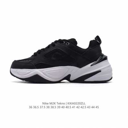 真标 耐克 Nike M2K Tekno 男女子运动鞋厚底老爹鞋经典复古休闲慢跑鞋。从 Monarch 系列汲取灵感，以太空时代细节演绎未来风范。分层鞋面借鉴自 - 点击图像关闭