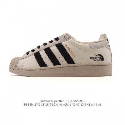 阿迪达斯 Adidas Superstar 2025年新款鞋子 经典贝壳头系列 新款休闲板鞋潮流男女士运动鞋 。鞋面皮革拼接材质 标志性的贝壳鞋头，简约的线条。