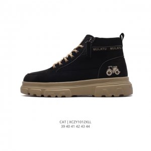 公司级 Cat Footwear Cat 卡特工装 休闲复古男鞋系列靴子 中高帮马丁靴 新款潮板鞋 专治各种不帅 鞋身轻便 舒适性相当不错 橡胶大底 上身随意搭