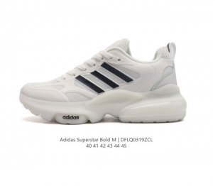 Adidas Superstar Bold W 阿迪达斯 时尚复古运动鞋 经典三斜纹 复古款轻盈缓震舒适休闲运动鞋厚底增高老爹鞋潮男士慢跑鞋 类型 男鞋 货号: