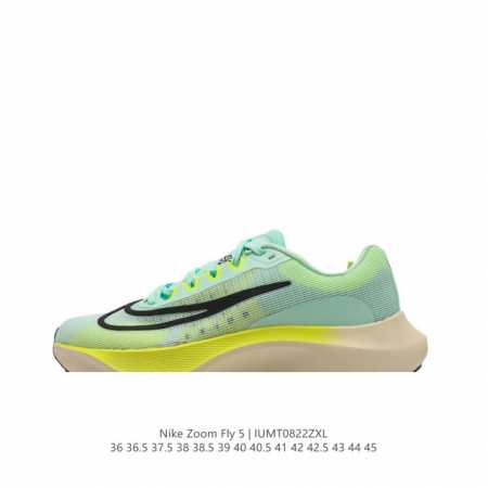 耐克 Nike Zoom Fly 5 运动鞋男女士公路跑鞋竞速跑步鞋厚底增高老爹鞋。采用耐用的设计，不仅可以部署在您最喜欢的比赛的起跑线上，还可以部署在征服后的 - 点击图像关闭