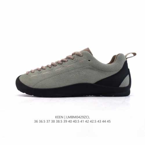 美国人气户外品牌-科恩Keen Jasper Rocks Sp贾斯珀都市系列复古低帮系带户外风露营徒步登山运动训练鞋 。原楦型开发纸版，采用固色翻毛皮鞋面材质，