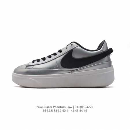 耐克 新款 Nike Blazer Phantom Low男女子运动板鞋 厚底增高休闲鞋。采用轻盈利落设计，焕新演绎经典鞋款。该鞋款带来舒适足底体验，结合鞋侧壁 - 点击图像关闭