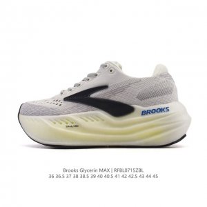 新品公司级 布鲁克斯 Glycerin Max 超级甘油:舒适的增高神器！Brooks Glycerin Max是一款极具突破性的顶级缓震运动跑鞋，由百年专业跑