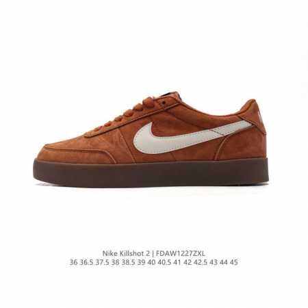 耐克板鞋 生胶米白 复古板鞋j.Crew X Nike 联名 Killshot Ii Leather 男女休闲复古运动鞋。采用米白色皮革制作鞋身，大号swoos - 点击图像关闭