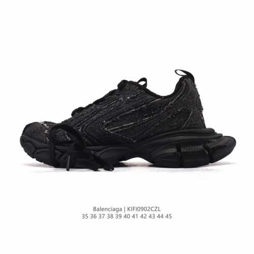 公司级！Balenciaga 3Xl Sneakers 巴黎世家十代网布系带低帮走秀复古老爹鞋 在延续 Balenciaga Runner 轮廓和复杂鞋面塑胶结