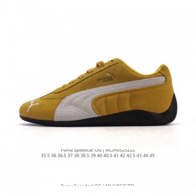 puma Speedca Og 彪马极速赛车系列低帮德训风拼接复古百搭休闲运动赛车鞋 鞋款从80 90年代赛车手所穿的防火赛车鞋为原型 鞋身线条模仿了赛车的流线