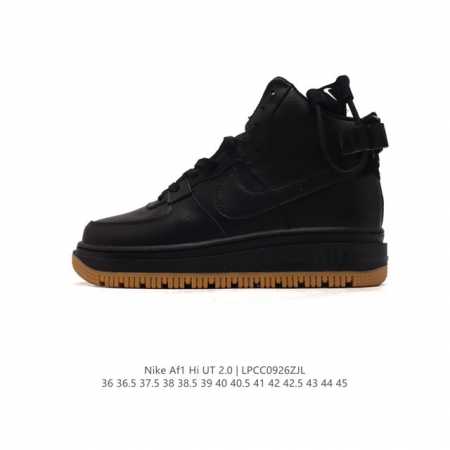 公司级 耐克 Nike 冬季新款 Af1 Hi Ut 2.0 空军一号 中帮 魔术贴 男女子厚底增高运动鞋 时尚休闲舒适板鞋。采用匠心设计，将硬朗军旅风格融入 - 点击图像关闭