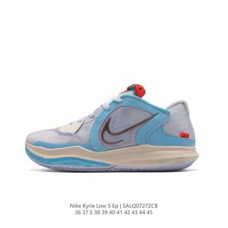 耐克 Nike Kyrie Low 5 Ep 欧文5代男女士低帮休闲运动篮球鞋。鞋面在制作时加入tpu织物细线，保持鞋面刚性的同时又能提供不错韧性，包裹性、舒适 - 点击图像关闭