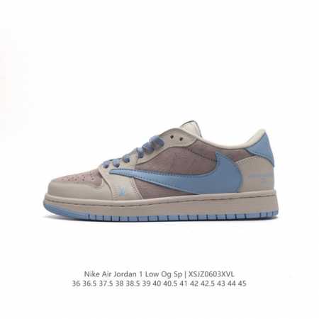 当红嘻哈歌手特拉维斯 斯科特联乘路易威登louis Vuitton X Travis Scott X Nike Air Jordan 1 Low Og Sp D - 点击图像关闭