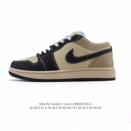 耐克 乔丹Air Jordan 1 Low Aj1 乔1 乔丹1代Aj1 低帮复古文化休闲运动篮球鞋，从1985 年面世的元年款汲取设计灵感，采用简洁大方的经典 - 点击图像关闭