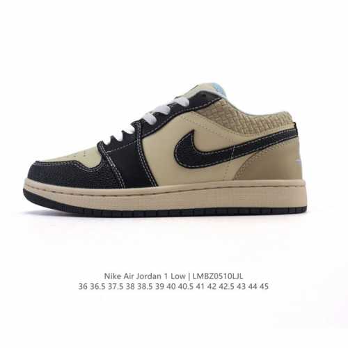 耐克 乔丹Air Jordan 1 Low Aj1 乔1 乔丹1代Aj1 低帮复古文化休闲运动篮球鞋，从1985 年面世的元年款汲取设计灵感，采用简洁大方的经典