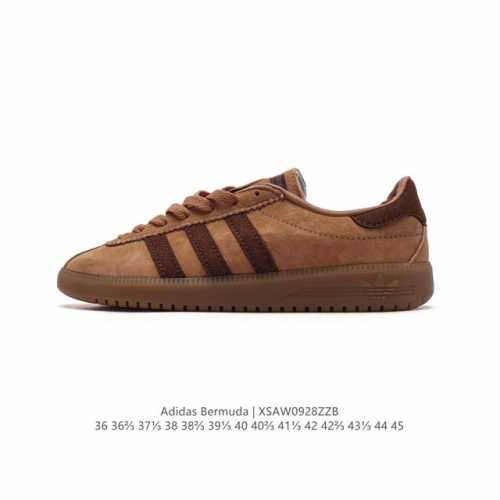 阿迪达斯 Adidas 德训鞋系列 清新 马卡龙 造型！阿迪达斯全新三叶草 Bermuda 运动板鞋悄悄上架！近期，Adidas Originals Bermu