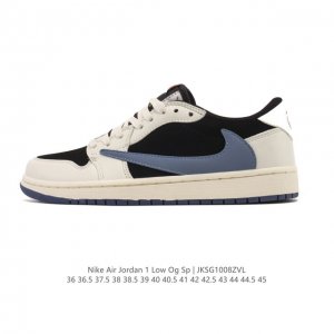 真标 耐克 Nike Air Jordan 1 Low Og Sp Military Blue Aj1乔1倒勾 2025年新款 低帮篮球鞋 Aj1 乔丹1代 A