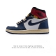 耐克 男女同款运动板鞋 Nike Air Jordan 1 Retro High Og 乔丹一代Aj1 乔1 Aj1 篮球鞋复刻运动鞋。皮面高帮板鞋的设计灵感源