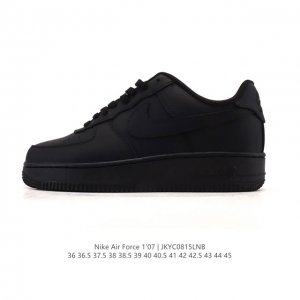 全二层皮 耐克 Nike Air Force 1 '07 Low 空军一号含气垫 小白鞋 2025年新款 低帮百搭厚底增高休闲运动板鞋。柔软、弹性十足的缓震性能