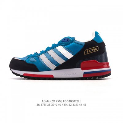 阿迪达斯 Adidas Zx 750 户外耐磨舒适运动休闲鞋男女同款经典运动鞋。80年代,Zx系列问世。这款经典鞋,采用热塑性聚氨酯橡胶 Tpu 鞋跟笼,搭配乙