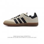 Adidas 阿迪达斯 男女运动鞋 三叶草samba Vegan休闲鞋 德训鞋 复古板鞋经典运动鞋。采用环保设计的焕新adidas Samba经典鞋,力求伴你前