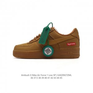 公司级 耐克 空军一号 附赠logo品牌清洁刷！Af1 低帮休闲板鞋 Ambush X Nk Air Force 7 Low Sp 空军一号联名标志性的swoo