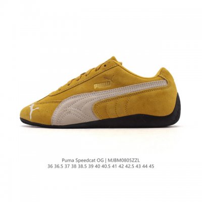 Puma Speedca Og 彪马极速赛车系列低帮德训风拼接复古百搭休闲运动赛车鞋 鞋款从80、90年代赛车手所穿的防火赛车鞋为原型，鞋身线条模仿了赛车的流线