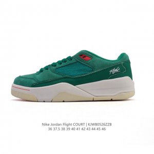 耐克 Nike 乔丹 Jordan Flight Court 时尚休闲 防滑耐磨 低帮运动鞋 复古篮球鞋 男女同款 Jordan 新鞋型 又来了 新配色曝光 滑
