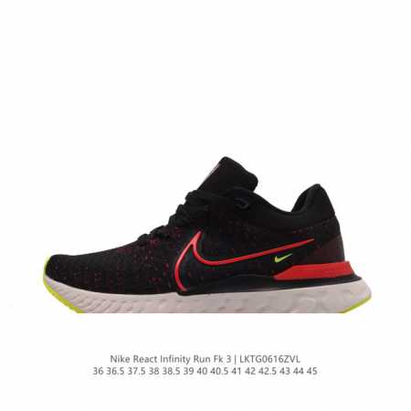 耐克 Nike React Infinity Run Fk 3 Prm 公路跑步鞋。助你在疾速跑后快速恢复，明天继续挑战耐力跑，你的征程它都能稳稳守护。 加宽前 - 点击图像关闭
