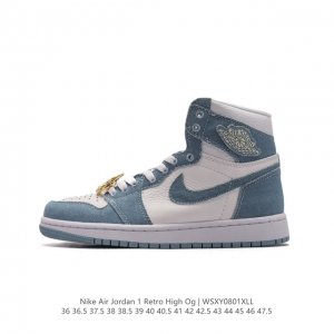 纯原版本 耐克 男女鞋 Nike Air Jordan 1 Retro High Og 乔丹一代aj1 乔1 Aj1 篮球鞋复刻运动鞋。皮面高帮板鞋的设计灵感源