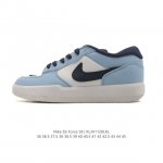 耐克Nike Sb Force 58 运动滑板鞋。这是一款将前沿创新带入街头的单品，它具有硫化杯底，具有出色的耐用性和灵活性。使用柔软皮革拼接，在饰面上放置通风