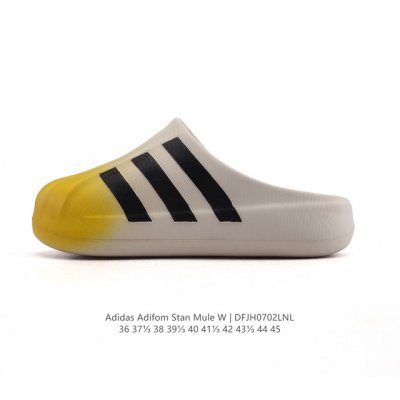 阿迪达斯 Adidas Originals Adifom Superstar 木屐鞋 鸭鸭鞋 潮男女运动板鞋 包头 拖鞋 凉鞋。鞋子由 50% 的天然和可再生材