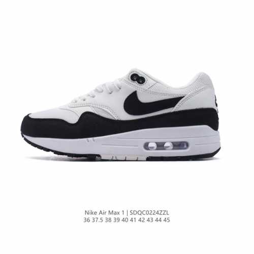 真标 耐克 Nike Air Max 1 男女子运动鞋 从法国建筑中汲取设计灵感，兼具运动风范和时尚格调，是此系列起初搭载 Air 的鞋款。疾速外观、经典缓震配
