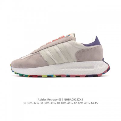 阿迪达斯 新款 三叶草 厚底 Adidas Retropy E5 新款 爆米花 低帮经典运动鞋潮厚底增高男女士慢跑鞋。以70年代经典跑步鞋为灵感，新鲜演绎复古造