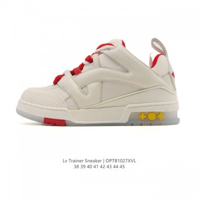 特价原价 元公司级 路易威登 Louis Vuitton Lv路易威登板鞋 时尚运动鞋潮厚底增高男女鞋。舒适防滑底和百搭性霸屏整个时尚娱乐圈，细节调整完美主义！