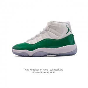 耐克乔丹11代 Nike Air Jordan 11 Retro 复刻男士运动鞋 Aj11代经典设计，深受球员与球迷喜爱。Jordan 乔丹 采用漆皮牛培革鞋面