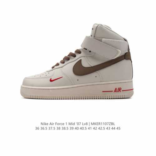 Nk Air Force 7 Mid AF1耐克 空军一号 AF1 中帮 魔术贴 厚底增高运动板鞋 原楦头原纸板 打造纯正空军版型。专注外贸渠道 全掌内置蜂窝气