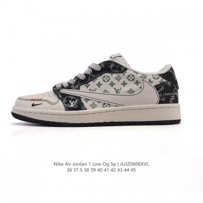 公司级 真标 耐克 Nike Air Jordan 1 Low Og Sp Military Blue Aj1乔1倒勾 2025年新款 蛇年新款 路易威登联名