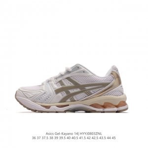 亚瑟士 Asics Gel-Kayano 14 公司级版本运动休闲透气专业缓震慢跑鞋。采用工程弹性双层再生网格密度鞋面材质，后跟3D可视gel缓震乳胶物料，升级